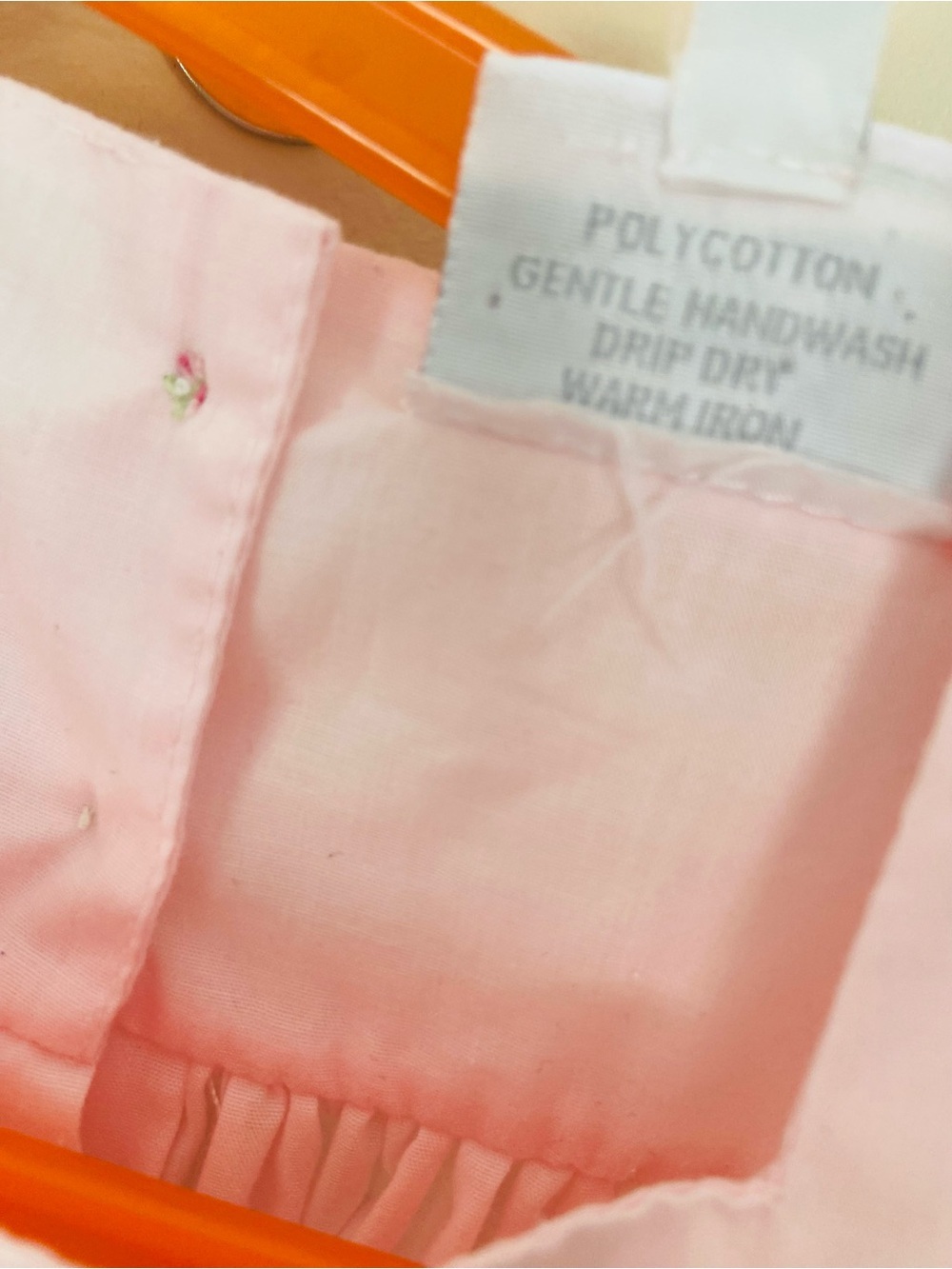 The Proper Peony  Light Pink Eyelet Hem Dress Ruffle Sleeve Sleeveless  Dress - Picture 5 of 6